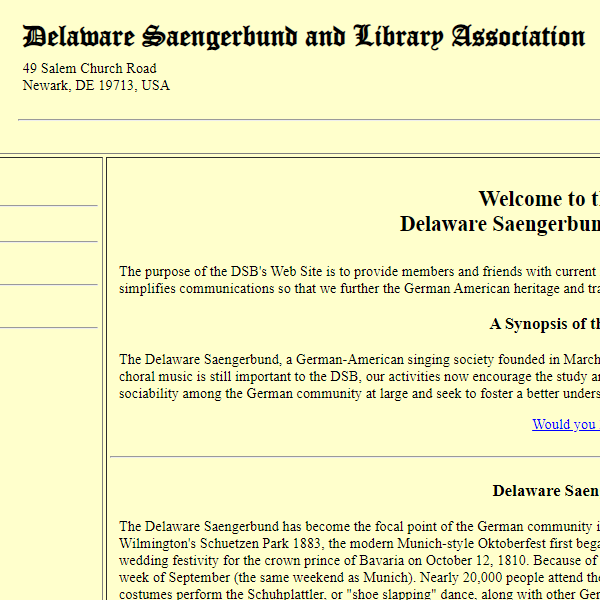 Delaware Saengerbund and Library Association attorney