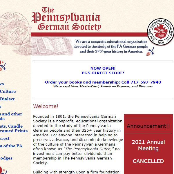 German Speaking Nonprofits Near Me - Pennsylvania German Society